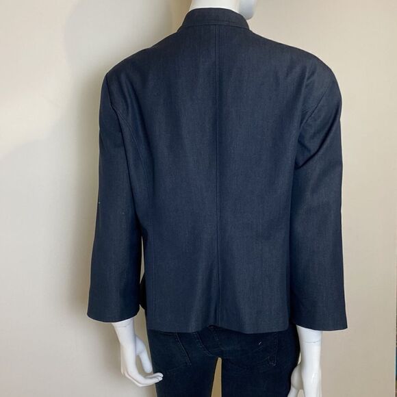 Sharagano Jacket Black Zipper Closure 3/4 Sleeves Size 18 - Picture 5 of 7